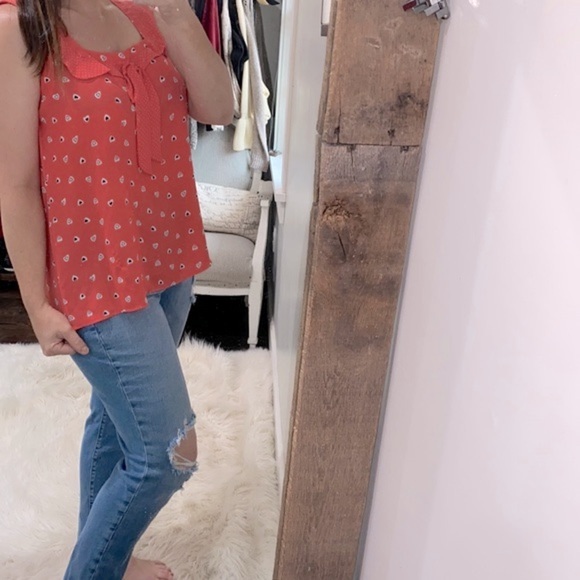 Disney a collection by Lauren Conrad sleeveless top size large heart print top - Picture 3 of 9